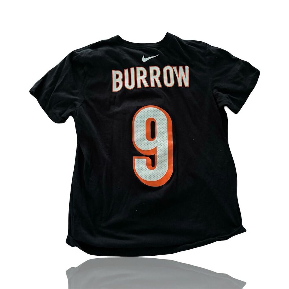 Cincinnati Bengals Joe Burrow Jersey Style Nike Men's Black T-Shirt Size L